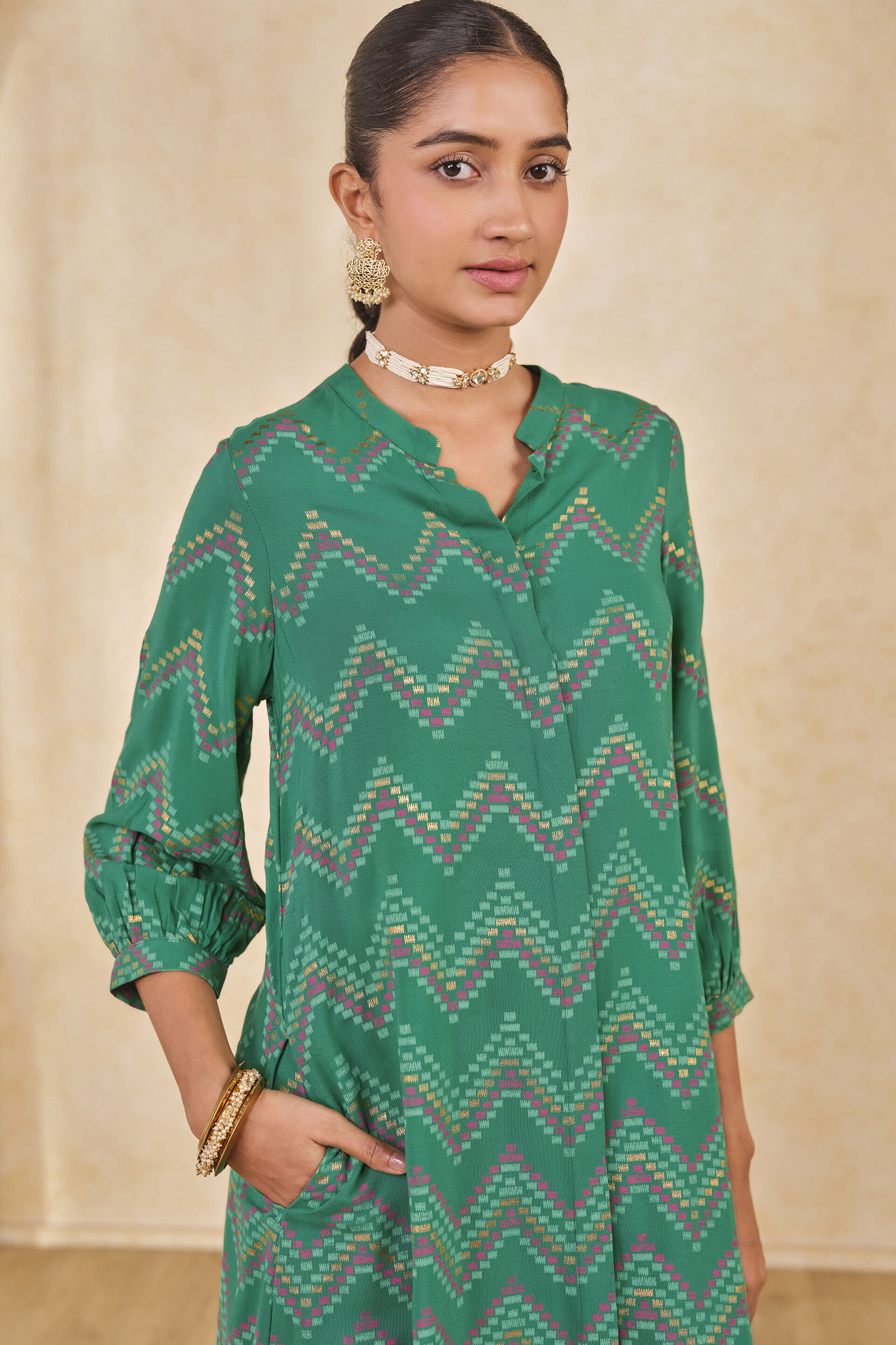 The Deewani Kurta, Green, image 6